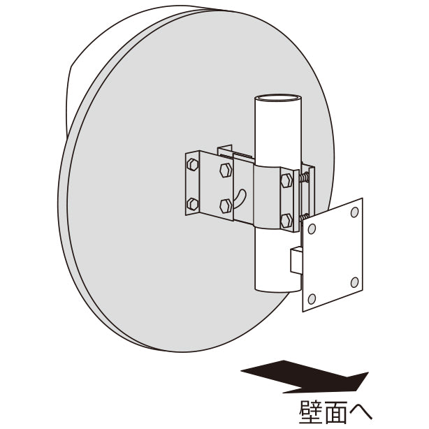 壁取付用アクリルミラーセット(丸型反射鏡)