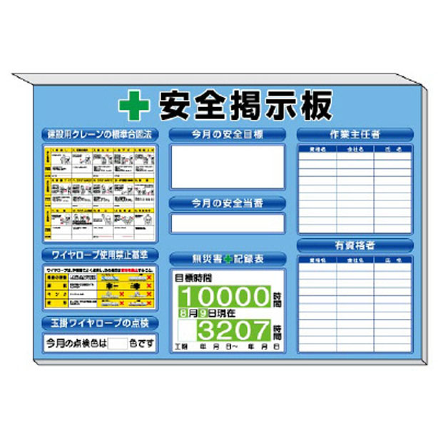 ミニ掲示板 クレーンの基準合図法他入 青地