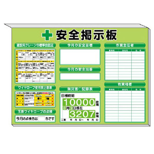 ミニ掲示板 クレーンの基準合図法他入 緑地