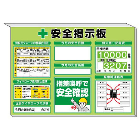 ミニ掲示板 クレーン合図法他入 緑地