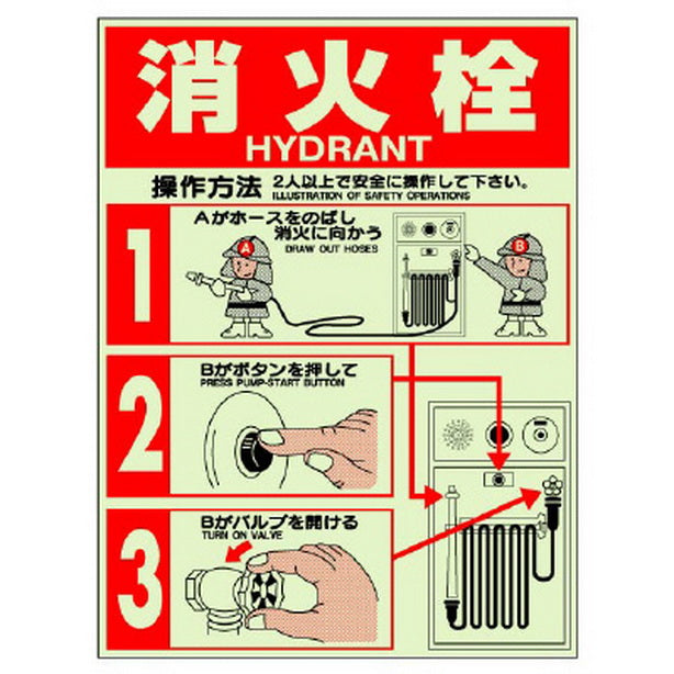 消防誘導標識 消火栓ステッカー