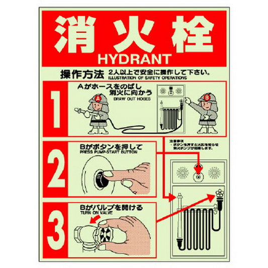 消防誘導標識 消火栓ステッカー