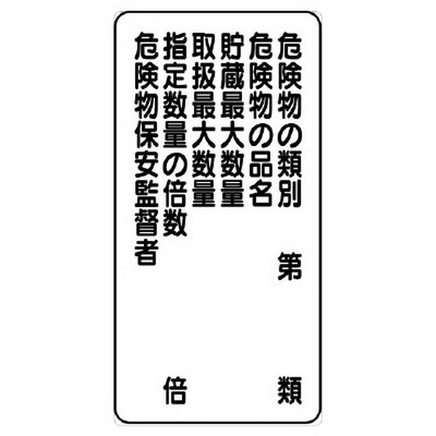 危険物標識 危険物の類別