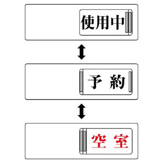 3WAY表示板 使用中予約空室