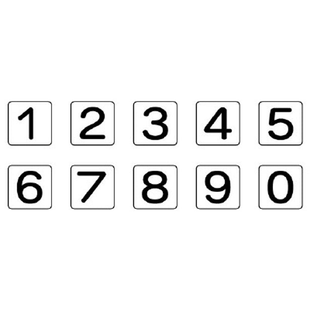 配管ステッカー 数字 1〜0