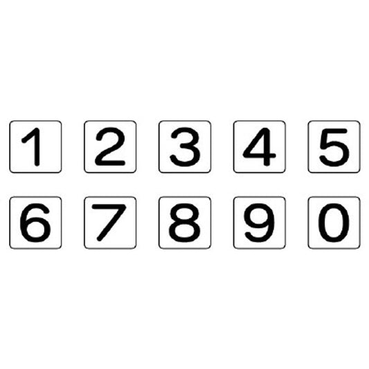 配管ステッカー 数字 1〜0